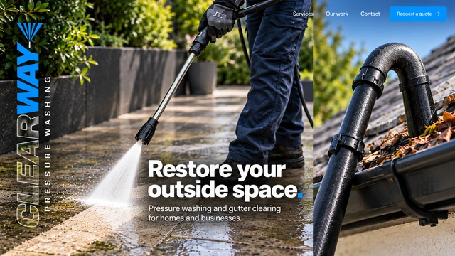 Exterior cleaning — Clear proposition / Enquiry-led website design