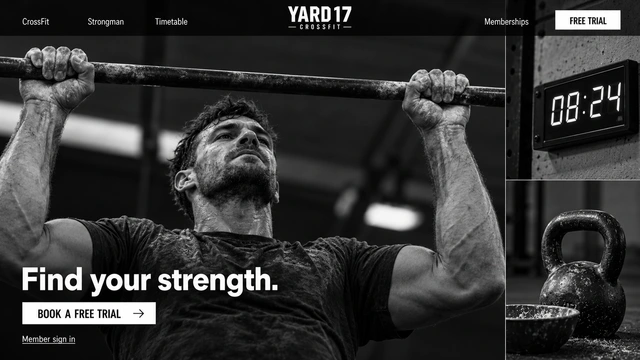 Fitness & coaching — Monochrome close-ups / CrossFit & strongman website design