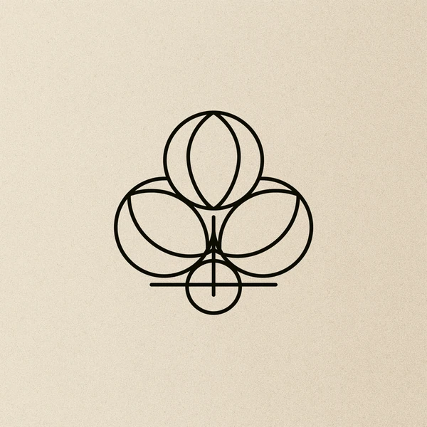 Floral emblem logo
