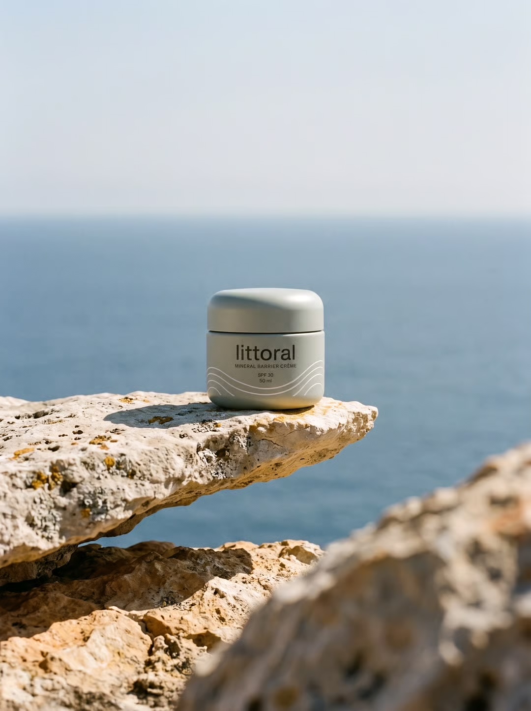 Coastal skincare campaign image