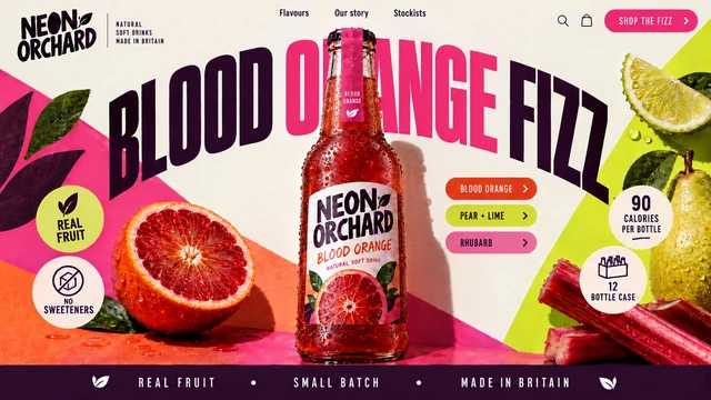 Drinks & lifestyle — Vivid colour / Product storytelling website design
